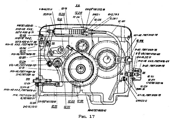 Передня бабка (коробка швидкостей шпинделя) токарно-гвинторізного верстата 1К62